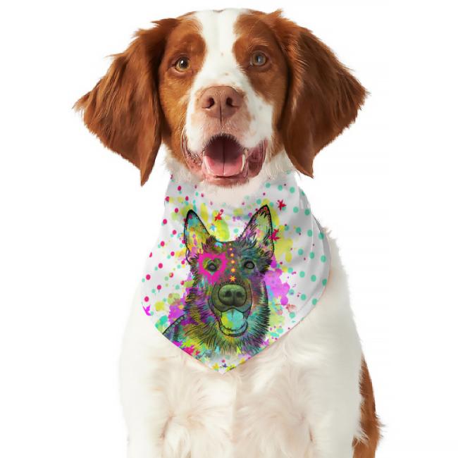 Hunde-Bandana Bootsmann - Popart Hundedesign, 100 % Polyester, 70x30 cm, verstellbar, waschbar